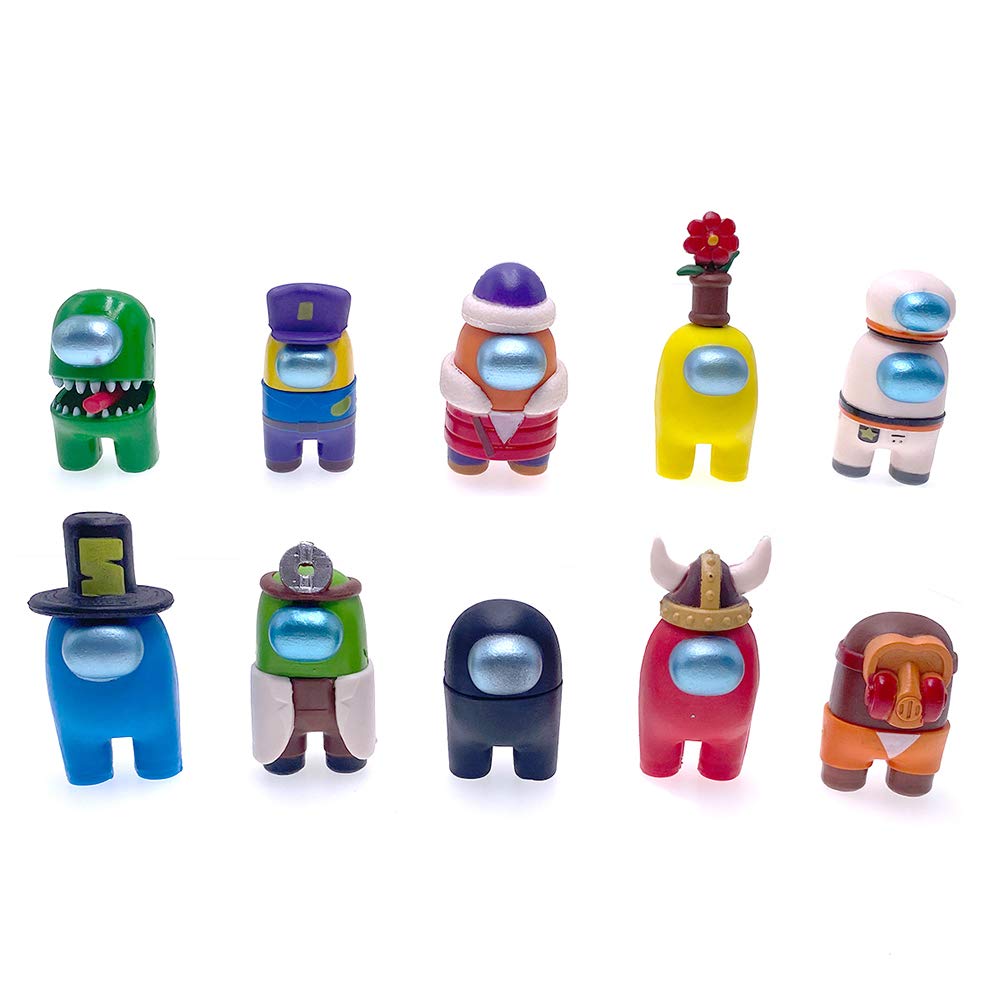 FUNDISINN Werewolf Kill Game Figures Toys PVC Action Figures Model Toys Cake Decorations for Game Accessories Computer Desktop Dolls Gifts Space Collection Toy (10Pcs-C)
