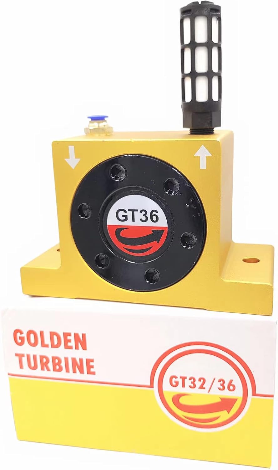 GT36 Pneumatic Air Turbine Vibrator G 3/8" Silent Golden Industrial Pneumatic Turbine Vibrators GT-36 Series wheel type vibrator
