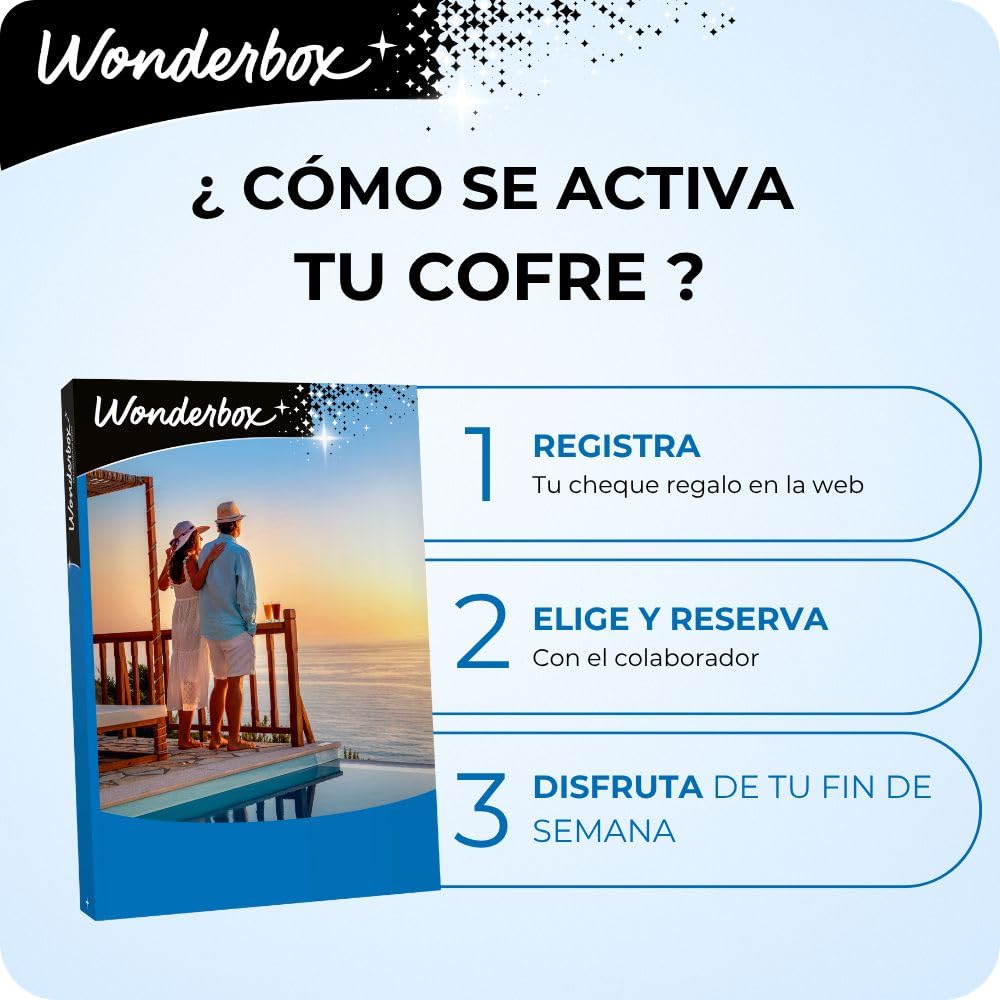 WONDERBOX - Caja Regalo - 3 Días En Familia - Para 3 o 4 personas | 2 noches con o sin desayunos - Más de 400 estancias - Apartamentos familiares, hoteles de 4*, casas rurales