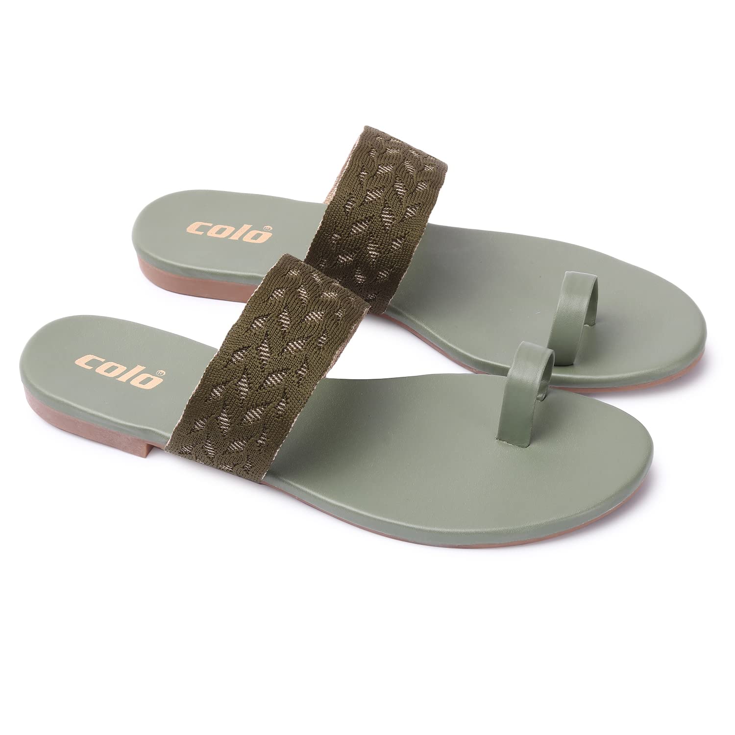 Naitik Womens Kolhapuri Fashionable Design Flat Sandals, Slipper Chappals for Party (Olive) (B0CPBS3W1V) Amazon Price History, Amazon Price Tracker