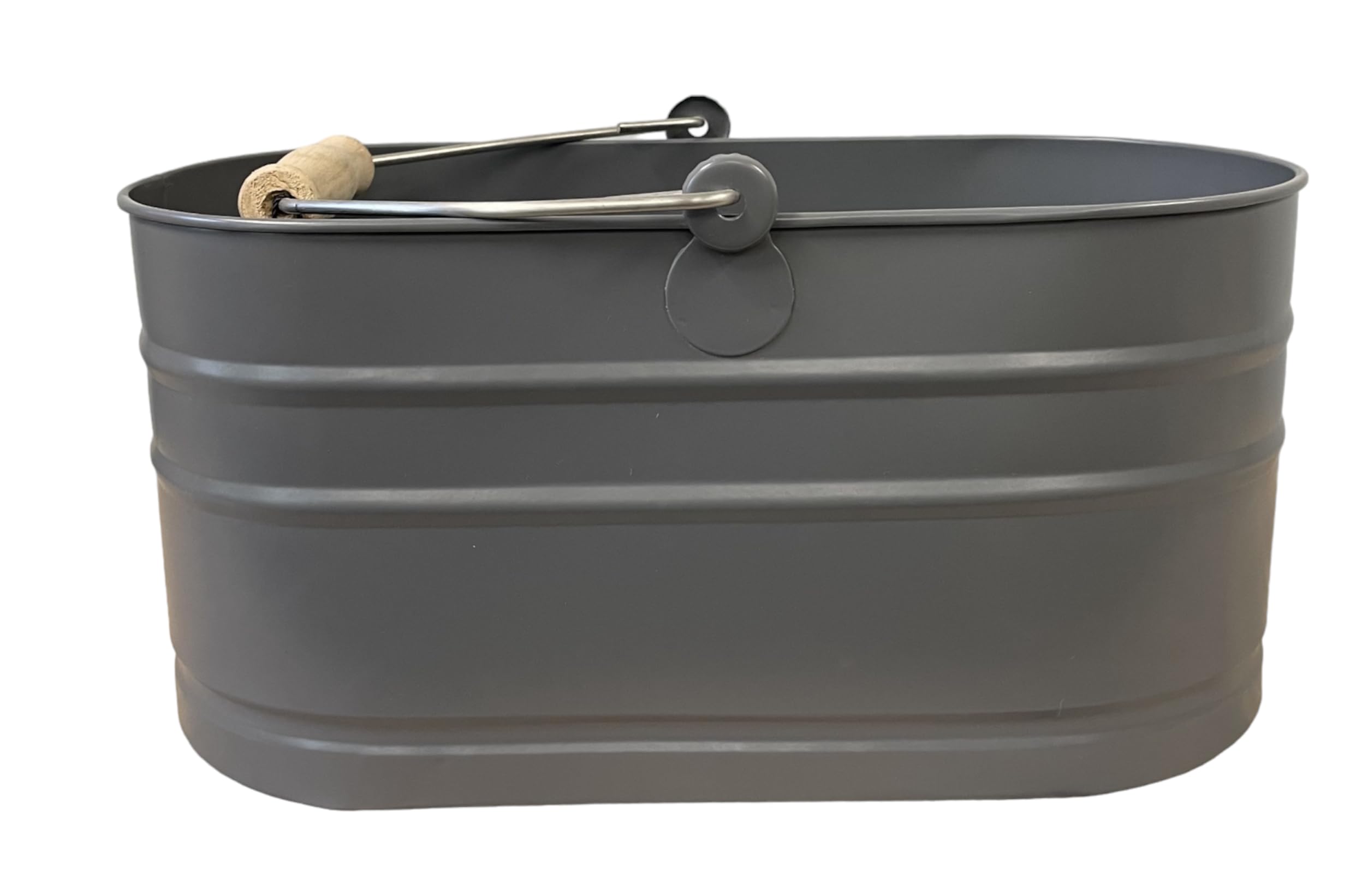 Loft 1850 Grey Metal Charcoal Utility Cleaning Caddy With Handle | Housekeeping Caddy In Chalk | House Cleaning Caddy | Metal Cleaning Product Storage Organiser | Kitchen Storage Organisation