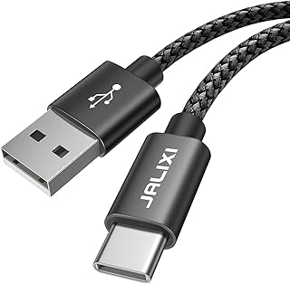 JALIXI USB C Charger Cable 1M, 3A Fast Charging Type C Charger Lead Nylon Braided for Samsung Galaxy S10 S9 S22 S21 S20 fe, A12 A13 A52 A52s A53 A50 A51 A02s A03s A20e A21s M13, Pixel Xperia Switch