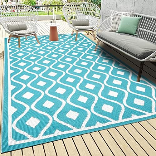 Pauwer Outdoor Rug 5'x7' Waterproof Patio Rug Reversible Mats Outdoor