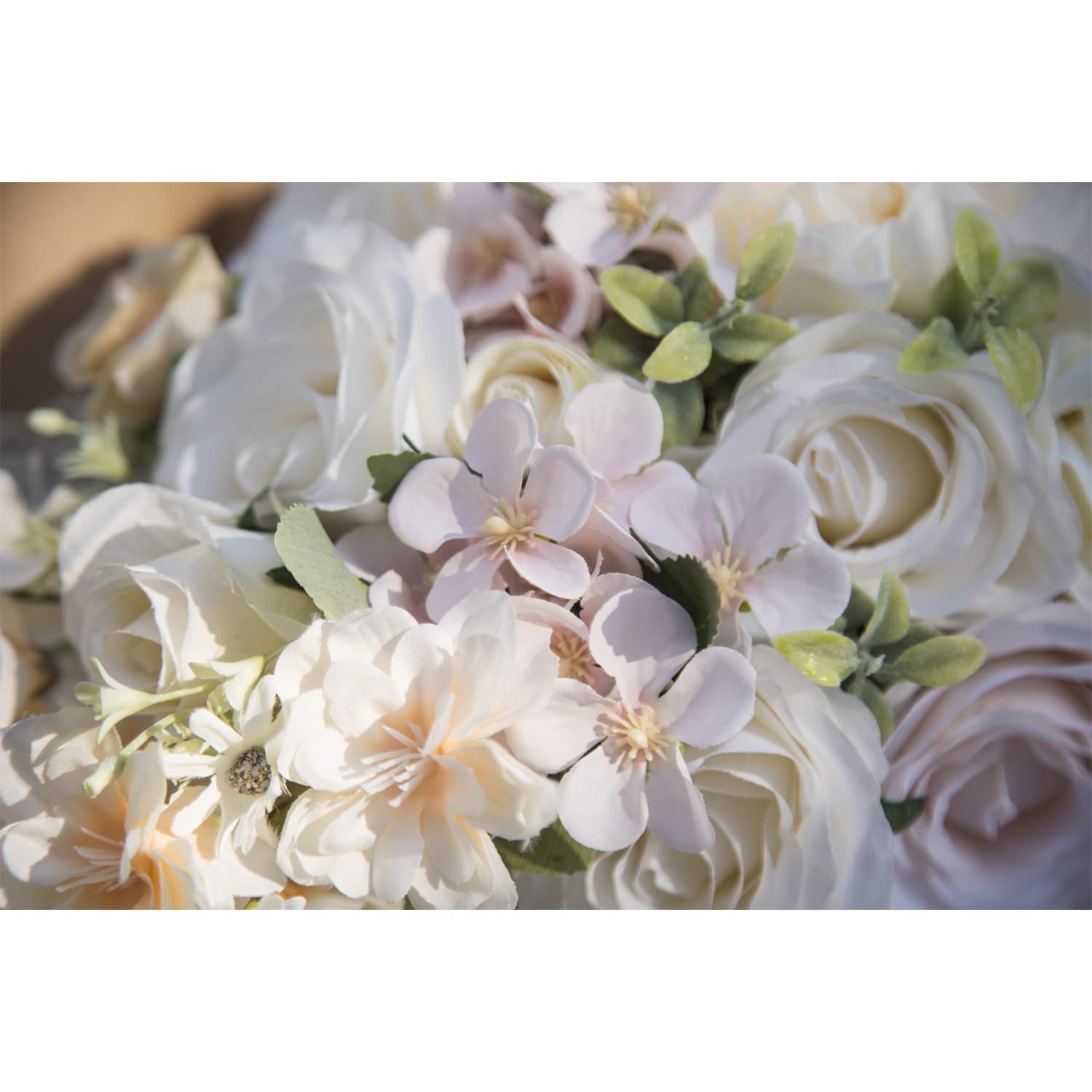 Ramos de Boda de Rosas para Novia, Ramo de Novia en Cascada, 6 x 9.6 x 19 Pulgadas, 1 Unidad, Artificial