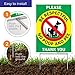 Please Be Respectful No Poop And Pee Thank You Sign, (2 Pack) Double Sided 9x12 Inches, Corrugated Plastic with Metal H Stake, Made in USA