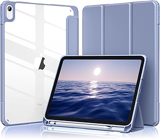 iPad 10th Generation Case, Maledan iPad Case for 2022 Model 10th Generation 10th Generation Cover, Clear Transparent Back, Pencil Storage, New Full Protection, Shock Absorption, Anti-Scratch, Tri-Fold
