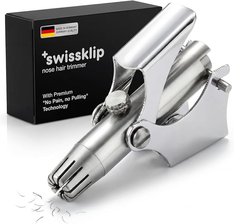 Swissklip Swissker Aparador manual de pelos do nariz e orelhas – sem bateria