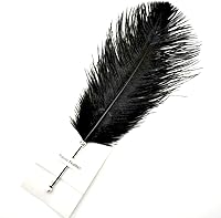 Vista 1 de Bolígrafo de pluma de avestruz novedoso, bolígrafo de firma para escribir, regalo, suministros escolares, de oficina, regalo de boda, regalo de Negro
