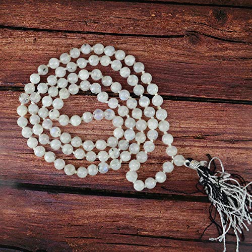 Image of Reiki Crystal Products Natural Reiki Feng-Shui Mala Necklace 6 mm Crystal Stone 108 Bead Jaap Mala for Men and Women
