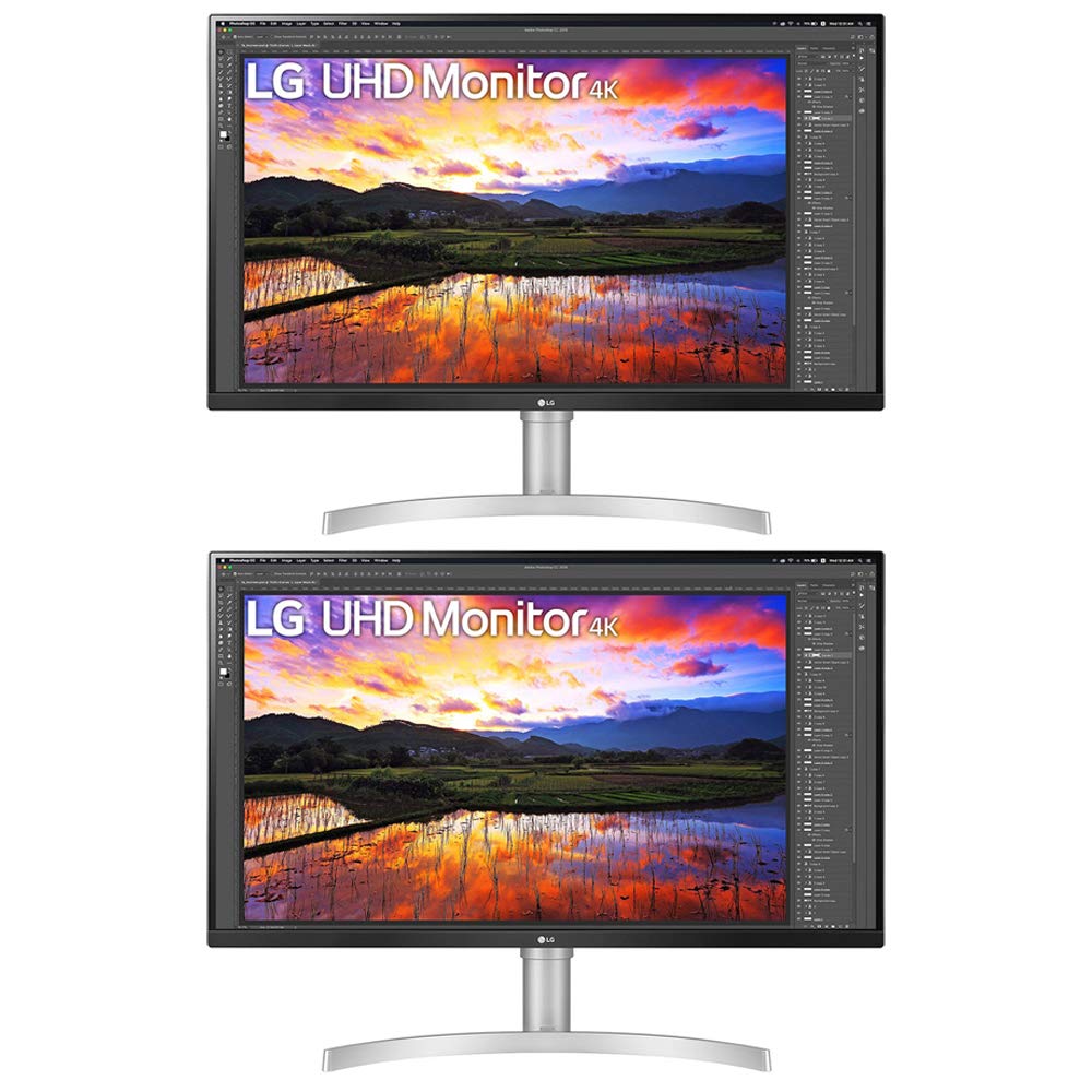 LG 32UN650-W 32 inch UHD 3840x2160 IPS Ultrafine Monitor with HDR10 AMD FreeSync 2 Pack