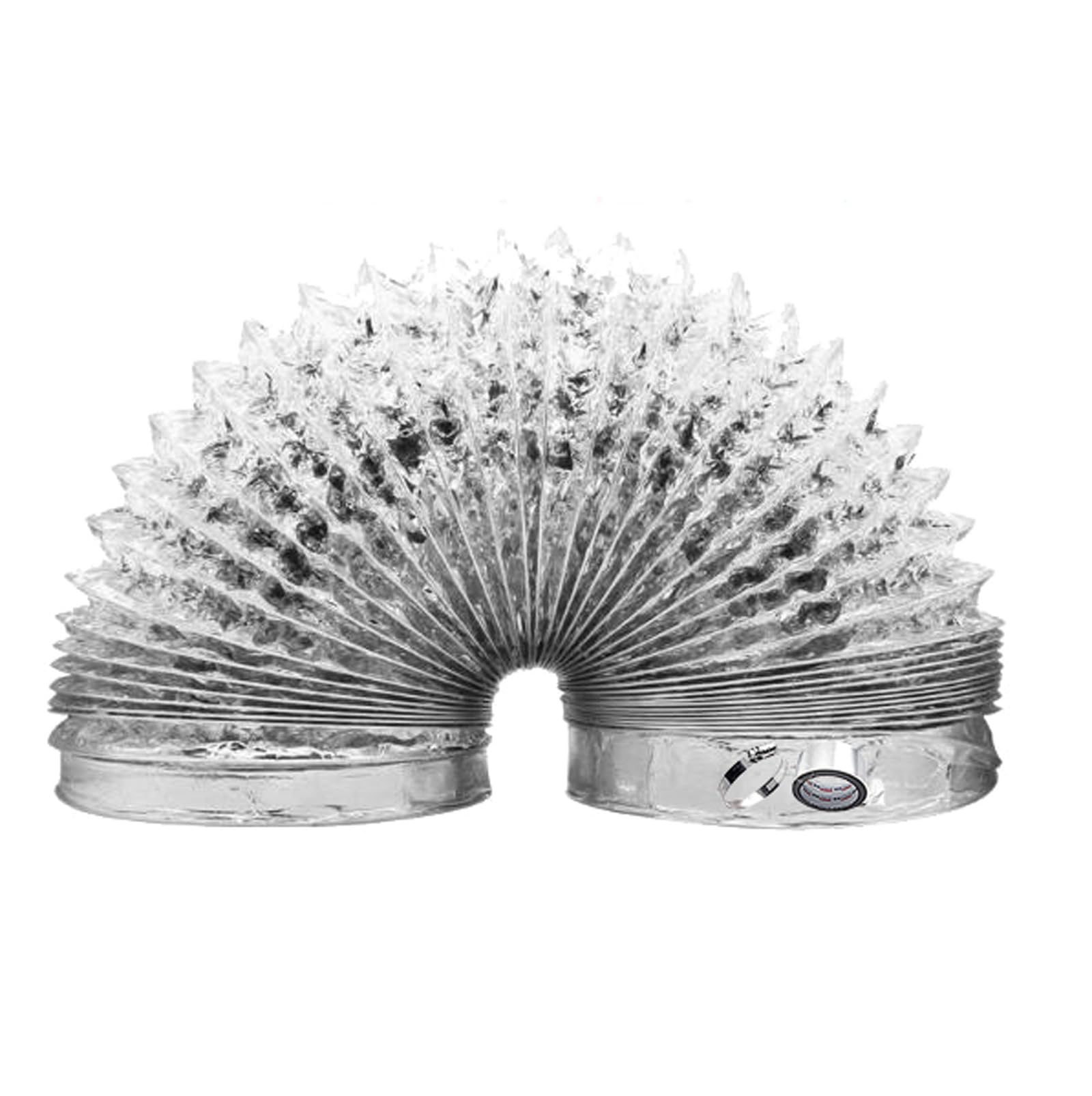 Tubo di Ventilazione Flessibile, Condotto per Aria Calda e Fredda, Condotto Dell'aria Condizionata, Tubo di Sfiato per Asciugatrice, Cappa Cucina, Asciugatrice, con Accessori(5m,200mm)