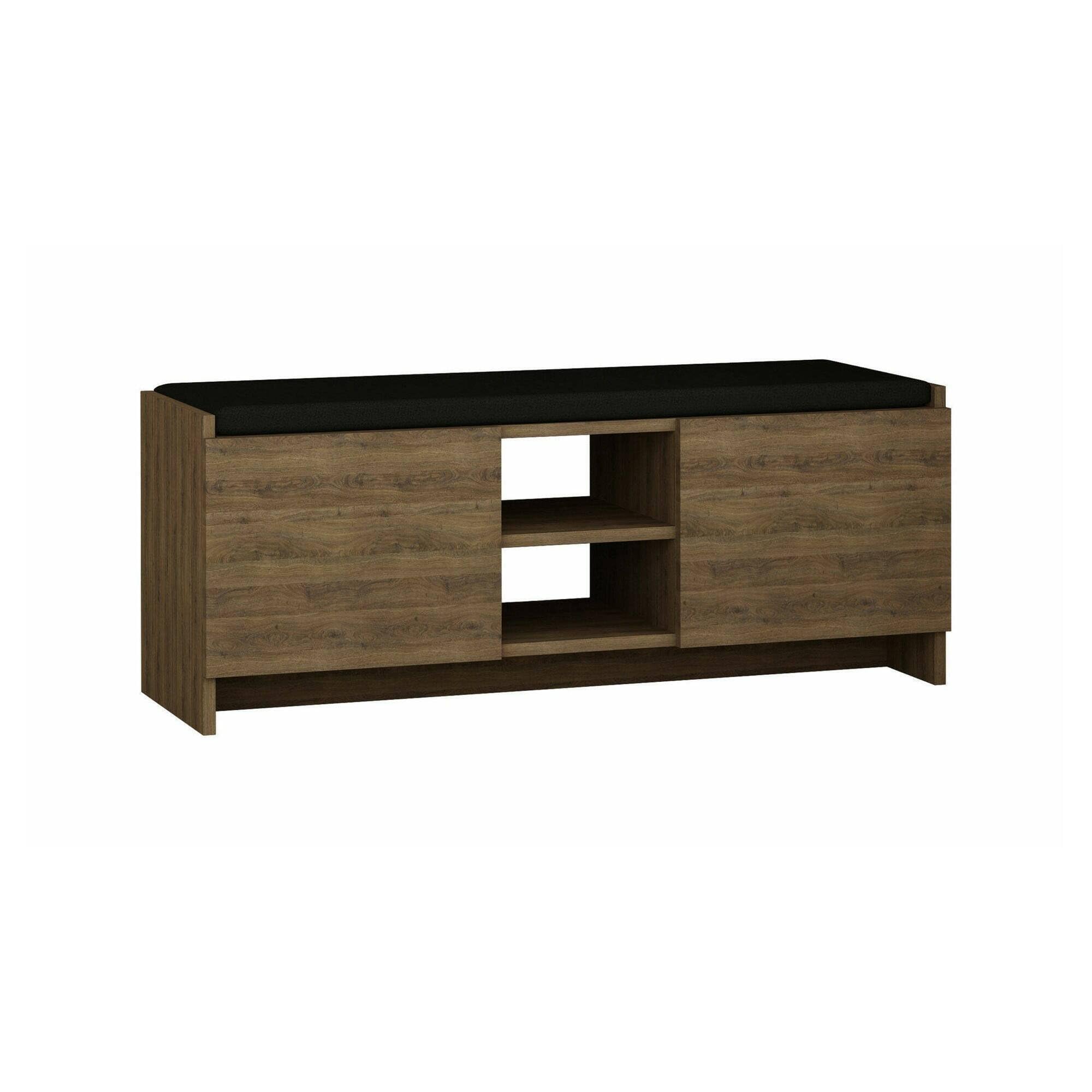 Dmora - Scarpiera Algedi, Mobile portascarpe, Armadio da ingresso multiuso, Mobiletto per calzature, 110x37h43 cm, Rovere