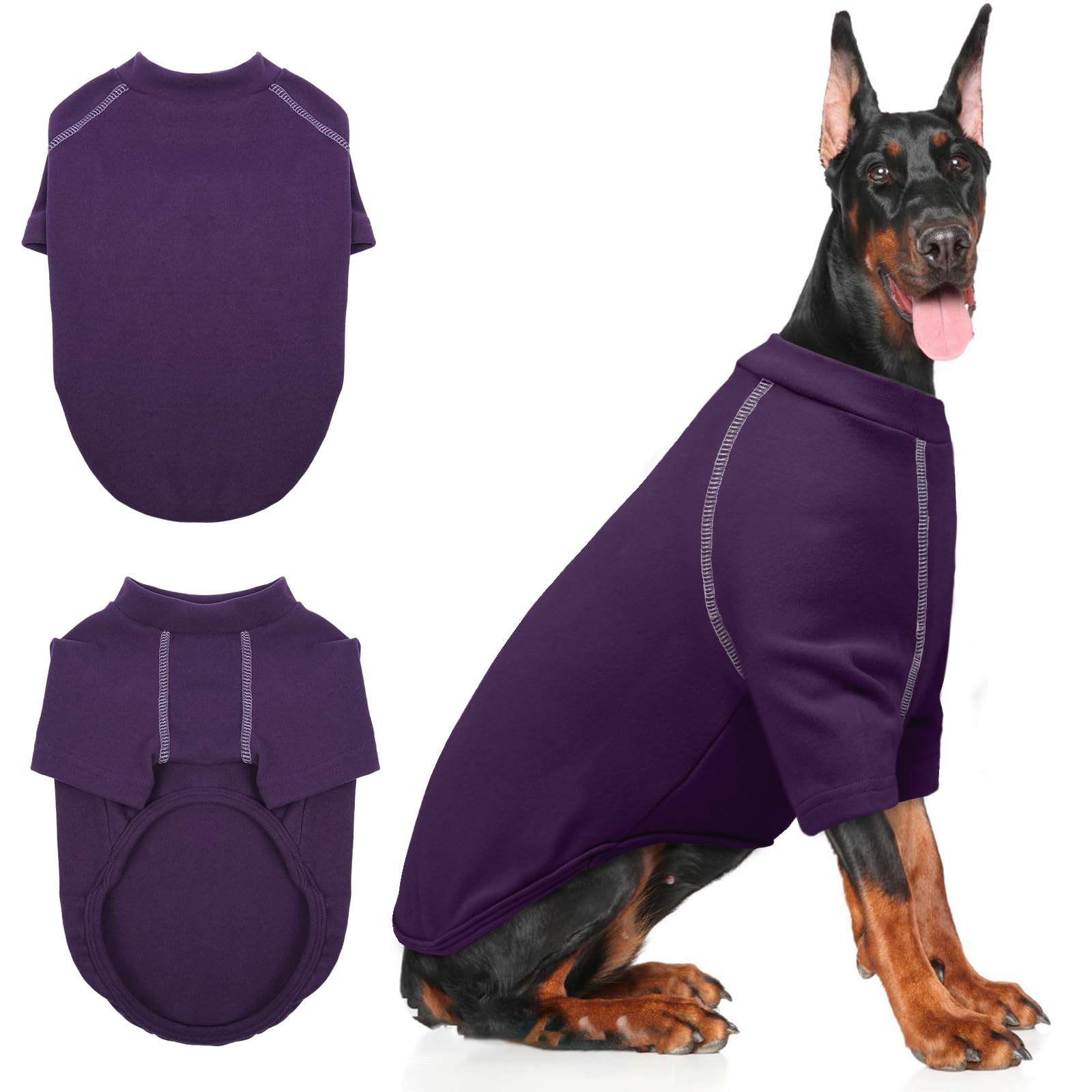 Pull en polaire grand chien contre le froid pour Doberman et Dogue Allemand 4XL