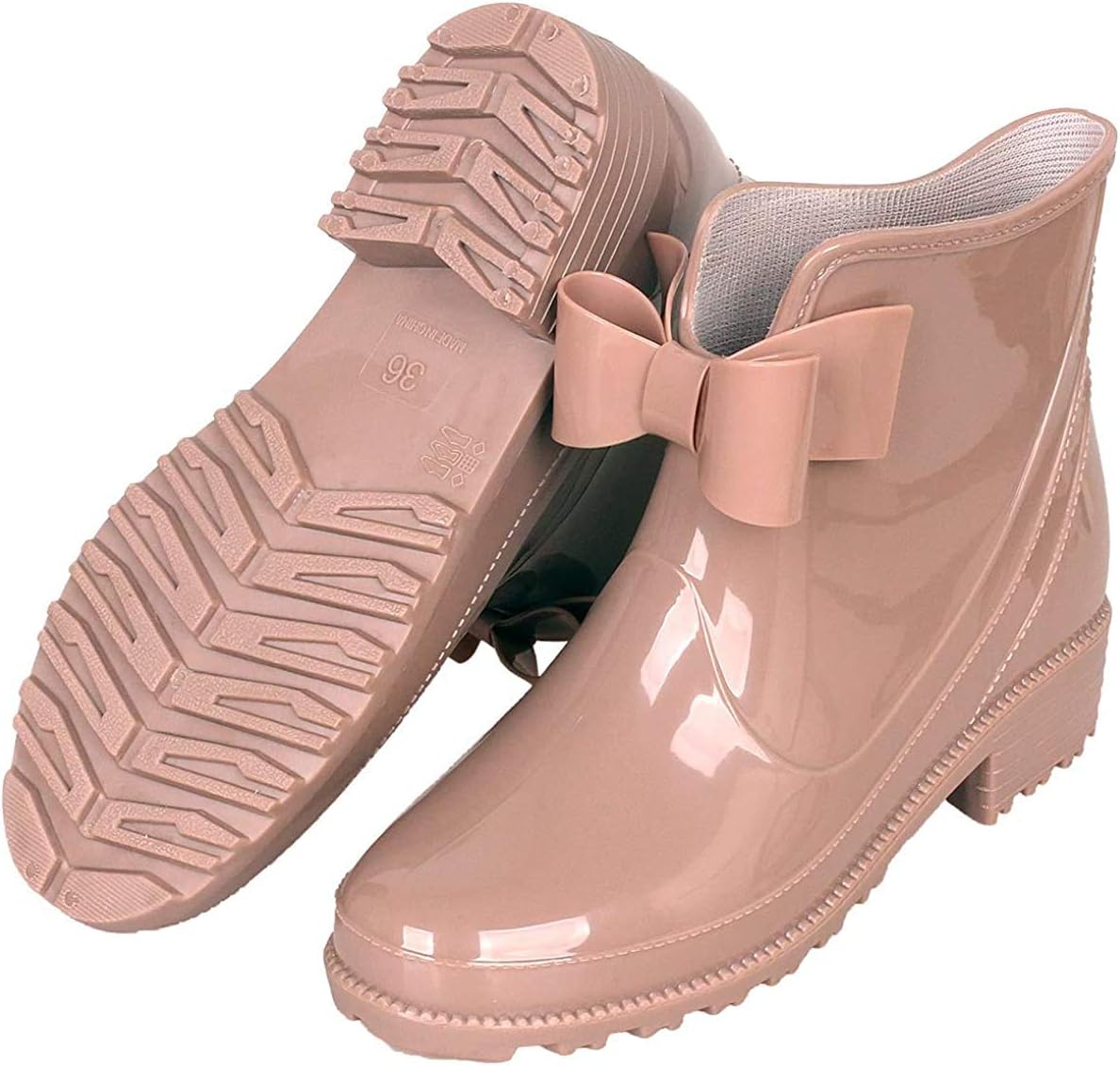 YOOEEN Womens Rain Boots Short Rubber Boot Waterproof Work Garden Shoes Anti-slip Outdoor Ankle Wellies