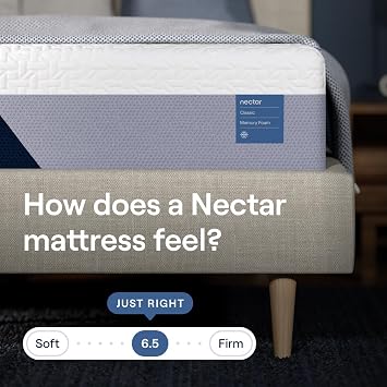 مرتبة Nectar Classic 12 Twin - متوسطة الصلابة - إسفنج ميموري فوم - طبقة علوية مبردة - تخفيف آلام الظهر - مرتبة في صندوق - وإلى الأبد