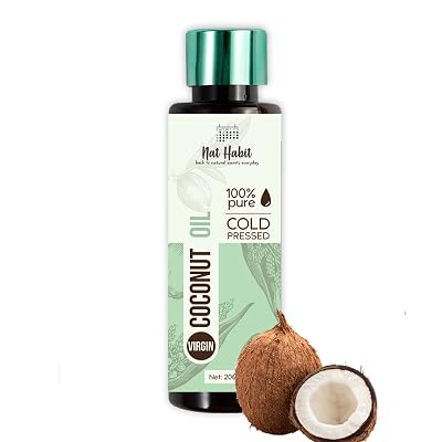 Nat Habit Cold Pressed 100% Pure Virgin Coconut Oil for Skin & Hair, Of Raw Coconut from Tamil Nadu & Kerala | Fresh fro