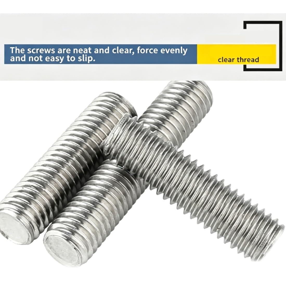 Varilla totalmente roscada Varilla completamente roscada de acero inoxidable 304, plata M8 M10, construcción industrial resistente(M10*55mm (20 Pieces))