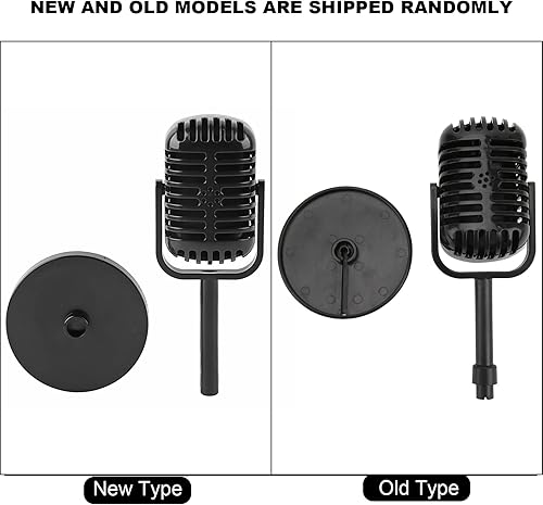 Miniatura 9 de Modelo de accesorios de micrófono retro, micrófono vintage, micrófono de plástico falso, adorno de mesa para Halloween, boda, fiesta de cumpleaños