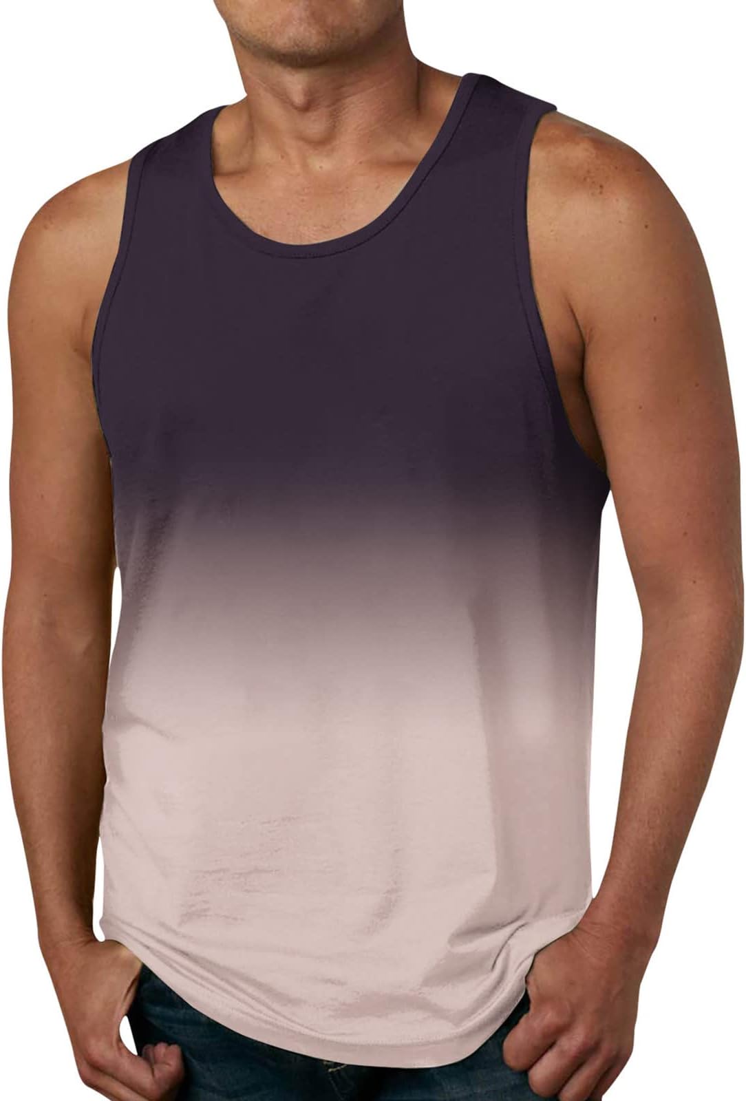 Mens White Tee Shirts Leisure Muscle Fitness Mesh Breathable Quick Drying Solid Color Sleeveless Running Tank Top Men