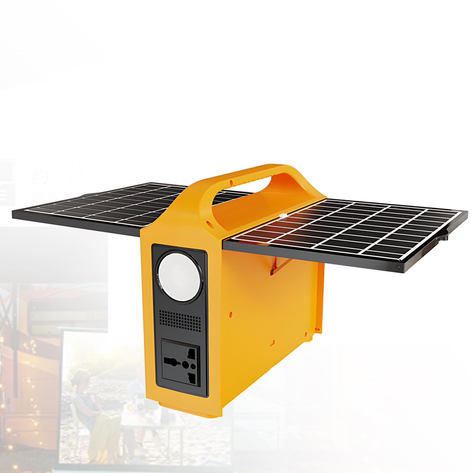 Centrale Elettrica Portatile Ricarica Solare, Batteria di Backup 100w 76.8wh, Generatore Solare a 5 Uscite, Uscita USB-C Ca/CC per Emergenze Domestiche/Campeggio/Camper/Esterni/Pesca