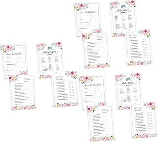 BESTOYARD 60 Pçs Cartões De Jogo De Noiva Cartões De Jogo De Casamento Adereços De Jogo De Despedida De Solteira Comemoram Jogos De Festa De Noivado De Noiva Cartões De Jogo De Aniversário