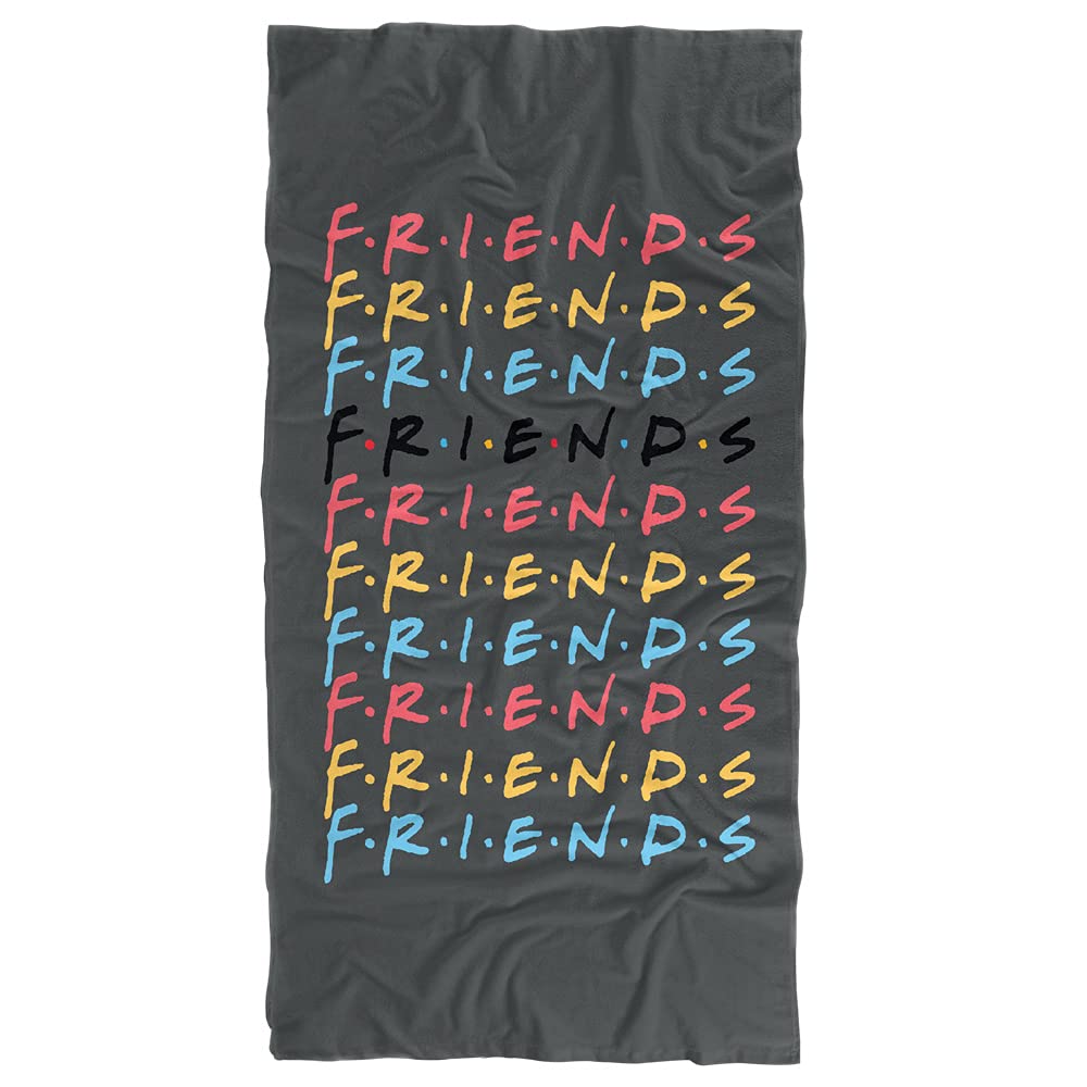 Friends Officially Licensed Beach Towel - 30" X 60", Super Absorbent, Microfiber & Cotton