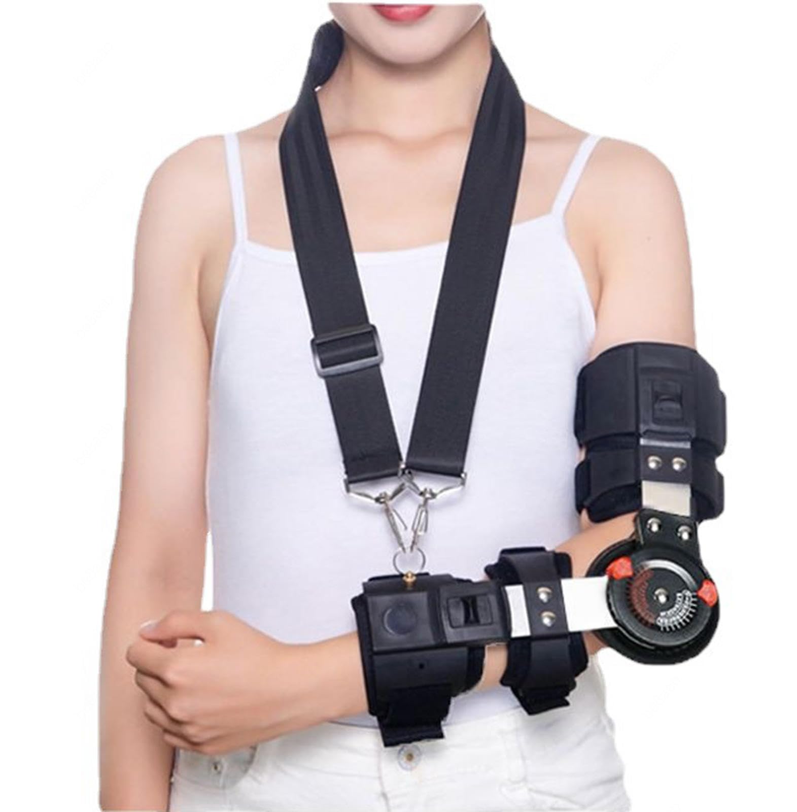 Codera con Bisagras ROM Unisex, Inmovilizador de Férula de Codo Ajustable para Tendinitis, Codo de Tenista y Golfista, Artritis, Bursitis, Recuperación de Lesiones en El Brazo,Right