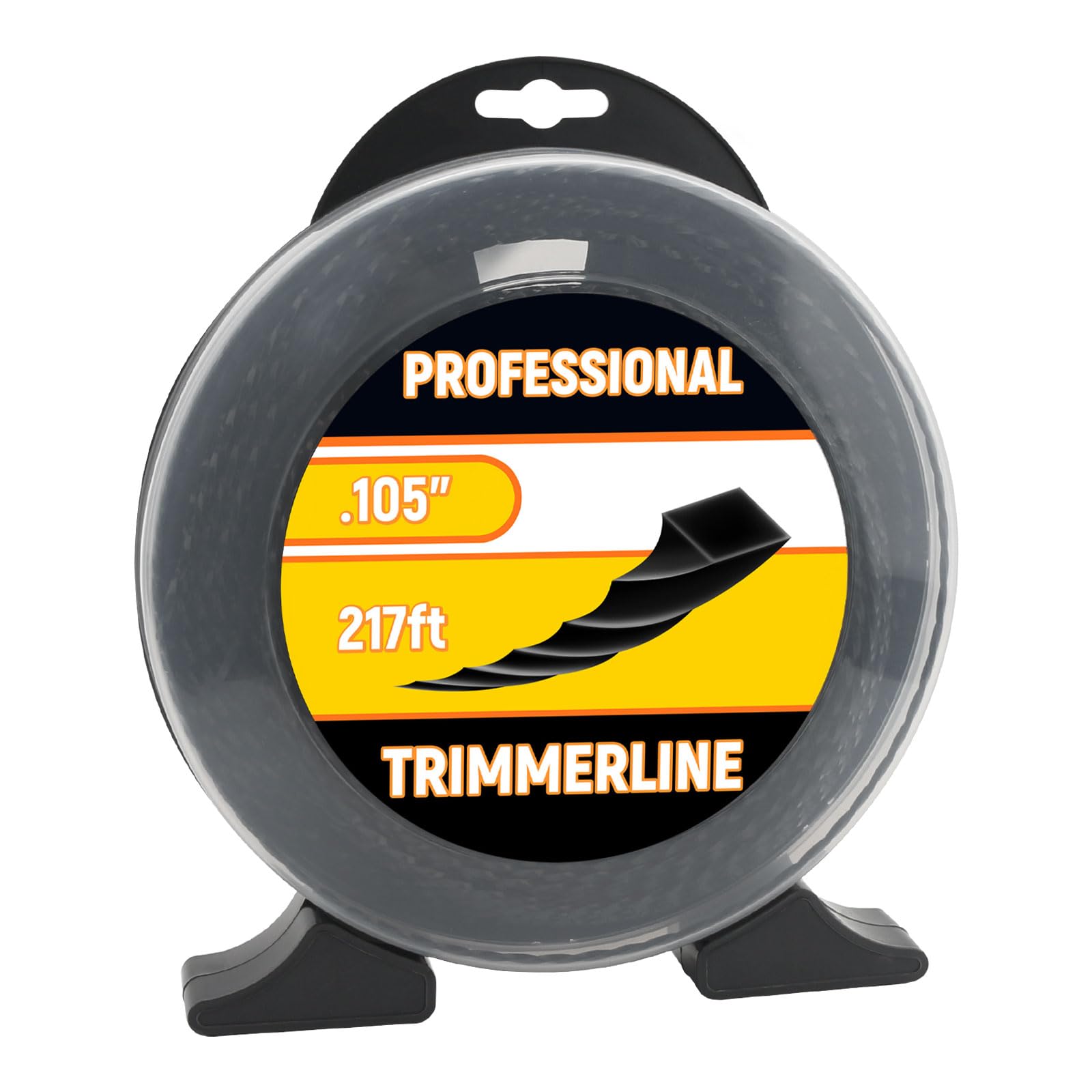 330105071 Fil de débroussailleuse diamant noir 0,105" (66,1 m) compatible avec Echo, Stihl, Husqvarna, DeWalt, Ryobi, Troy Bilt Weed Eaters