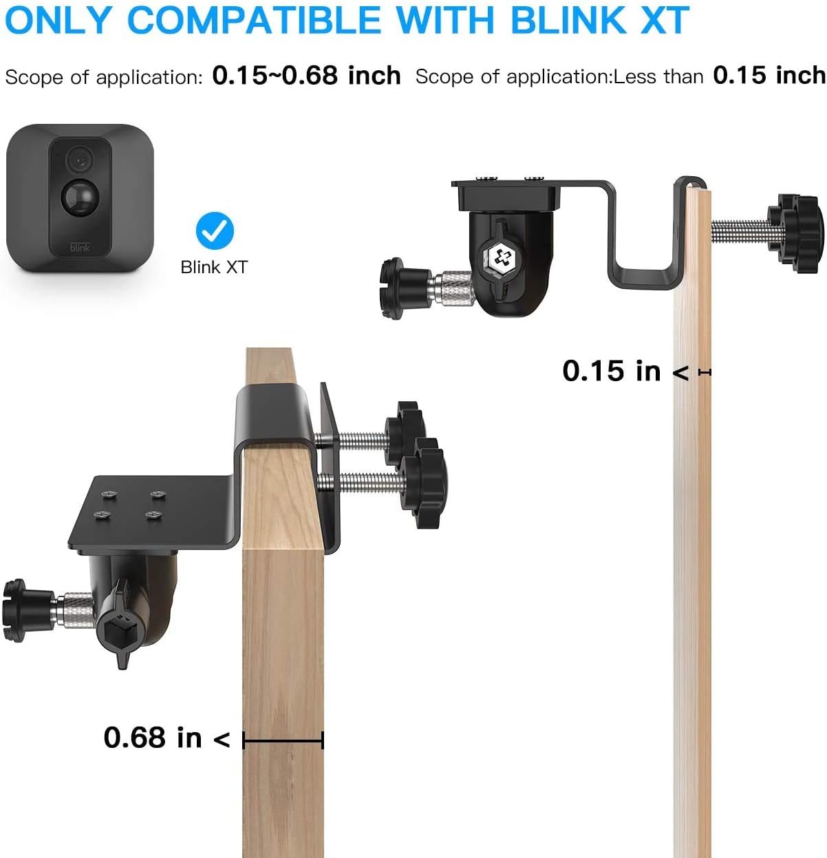 TIUIHU Weatherproof Gutter Mount for Blink XT/XT2/Blink Outdoor 3/Outdoor 4/Outdoor 2K+/Blink Mini/Mini 2 - Image 4