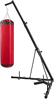 ZELUS Heavy-Duty Punching Bag Stand with Canvas Sandbag - Stable Triangular Base, Adjustable Height & Angle for Home Gym Boxing