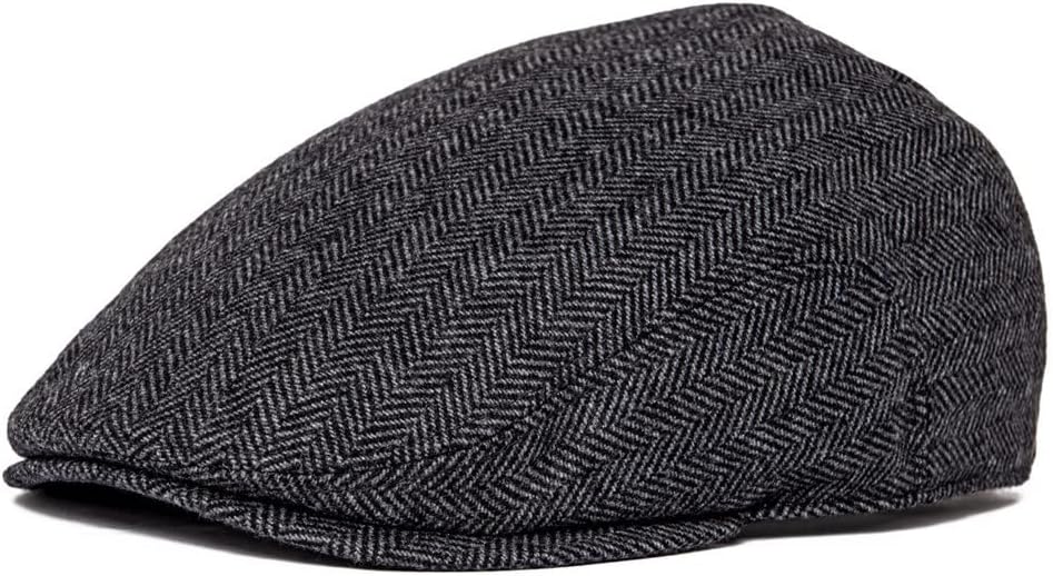Men's Classic Tweed Cap Wool Blend Newsboy Ivy Hat British Autumn Winter Hats