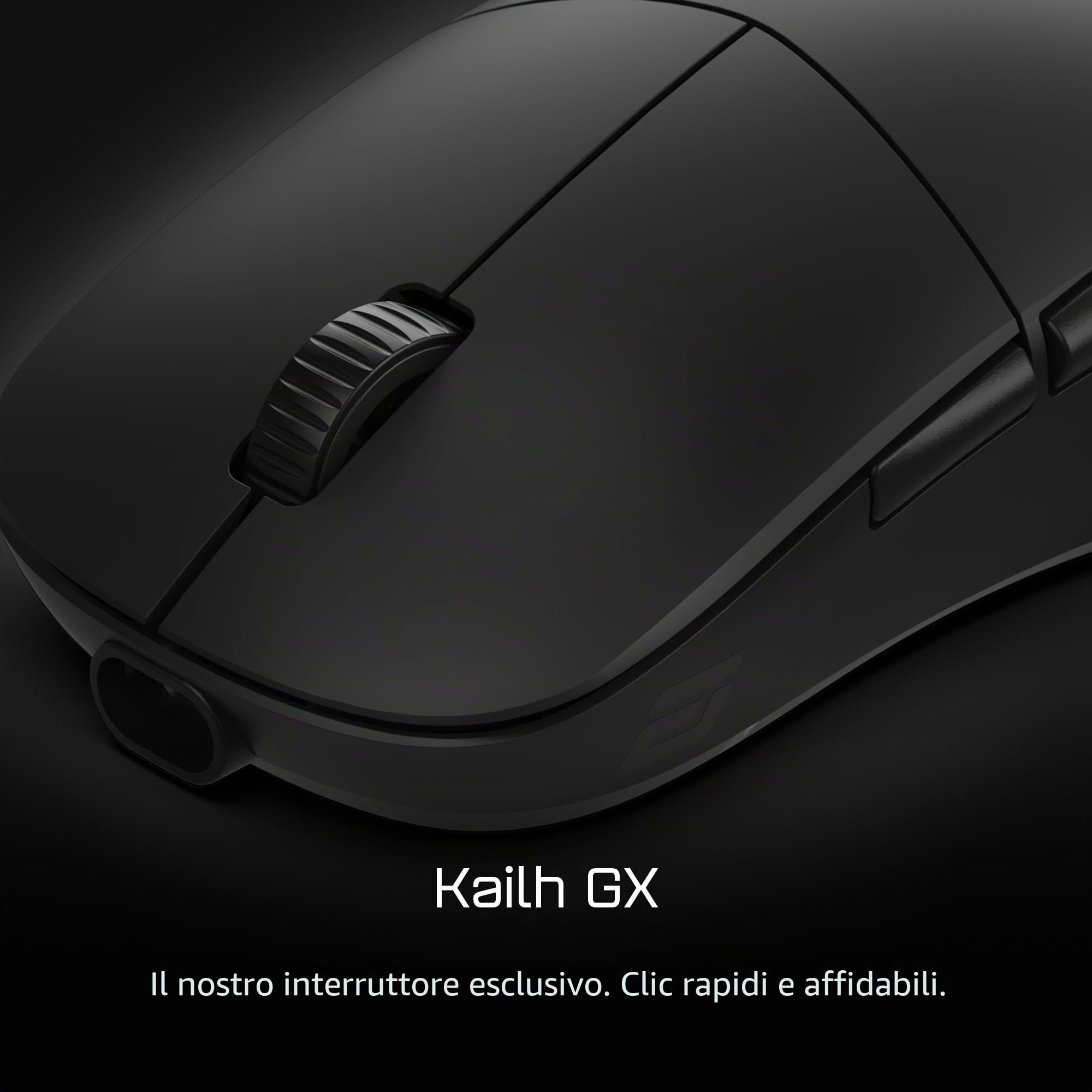 Endgame Gear XM2w 4k Wireless Gaming Maus, kabellos - Schwarz | Mouse da gioco, polling 4000Hz, interruttori Kailh GX, sensore PAW3395, esports con impugnatura ad artiglio per PC FPS