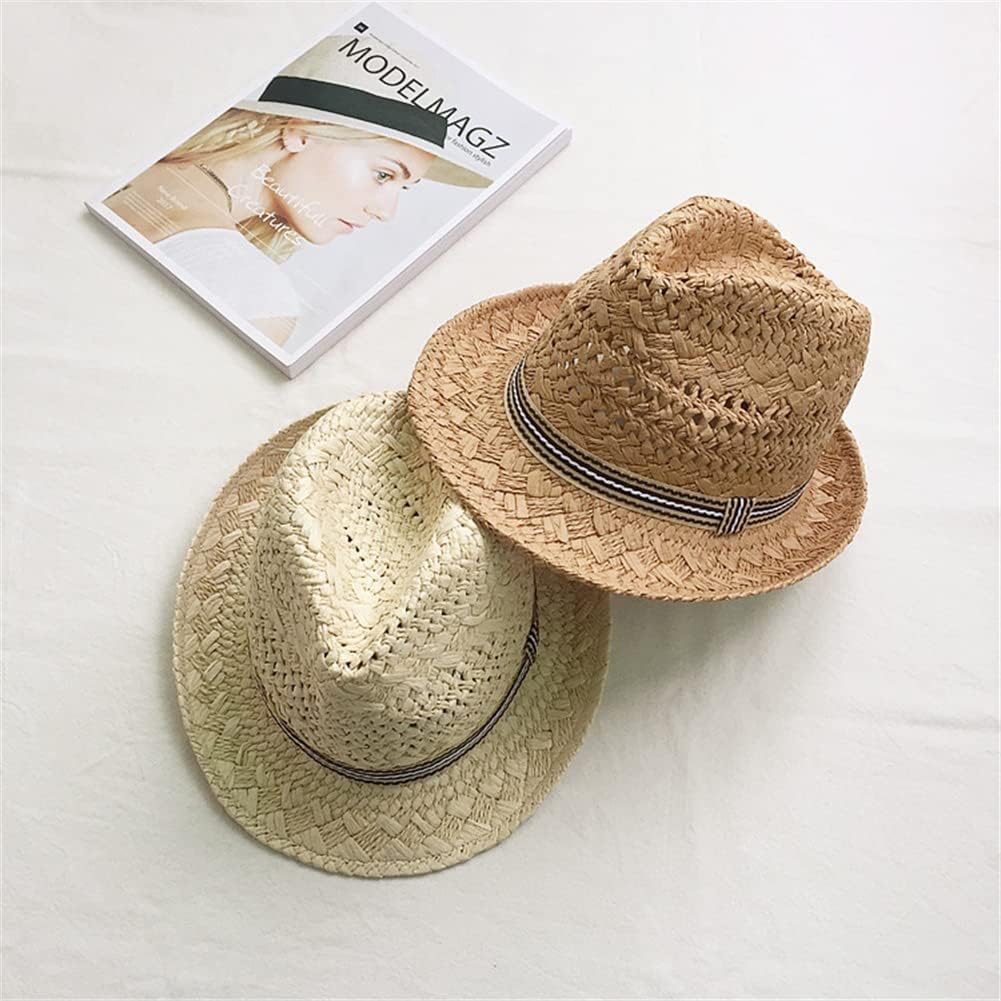 販売実績no 1 Keyue 麦わら帽子親子通気性ジャズハット英語シルクハット夏メンズ麦わら帽子子供用ビーチサン 手編みの帽子 夏日よけ帽 麦わらハット Acerosdelnayar Com Mx