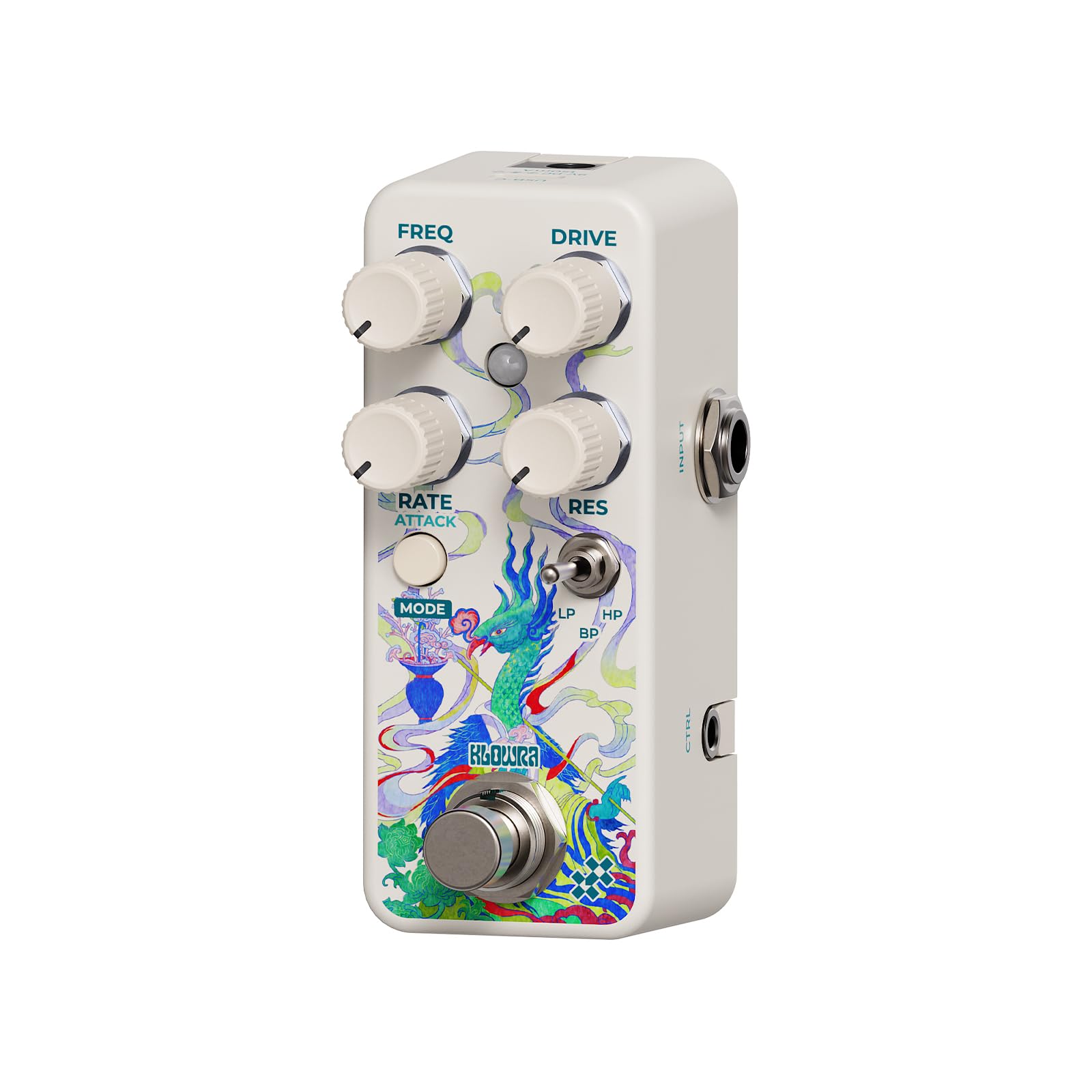 Hane Filter Pedal Pédale d'effets pour guitare | Avec Tap Tempo, modulation LFO, sensibilité tactile dynamique, suivi analogique pour Funk Quack & Synth Bass