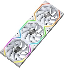 TZMRIT Build Blocks UNI FAN - ARGB Fan - Daisy Chain Design - One Cable Connection - PC Fan 120 mm - RGB Fan 120 mm - Case Fan 120 mm (White, Reverse Flow)