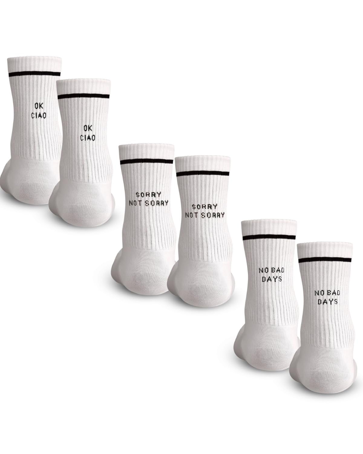 Made By Nami 6 Paia Calzini Da Tennis Bianchi – Uomo E Donna, In Cotone Traspirante, Crew Socks Taglia Unica 41-45 - 2