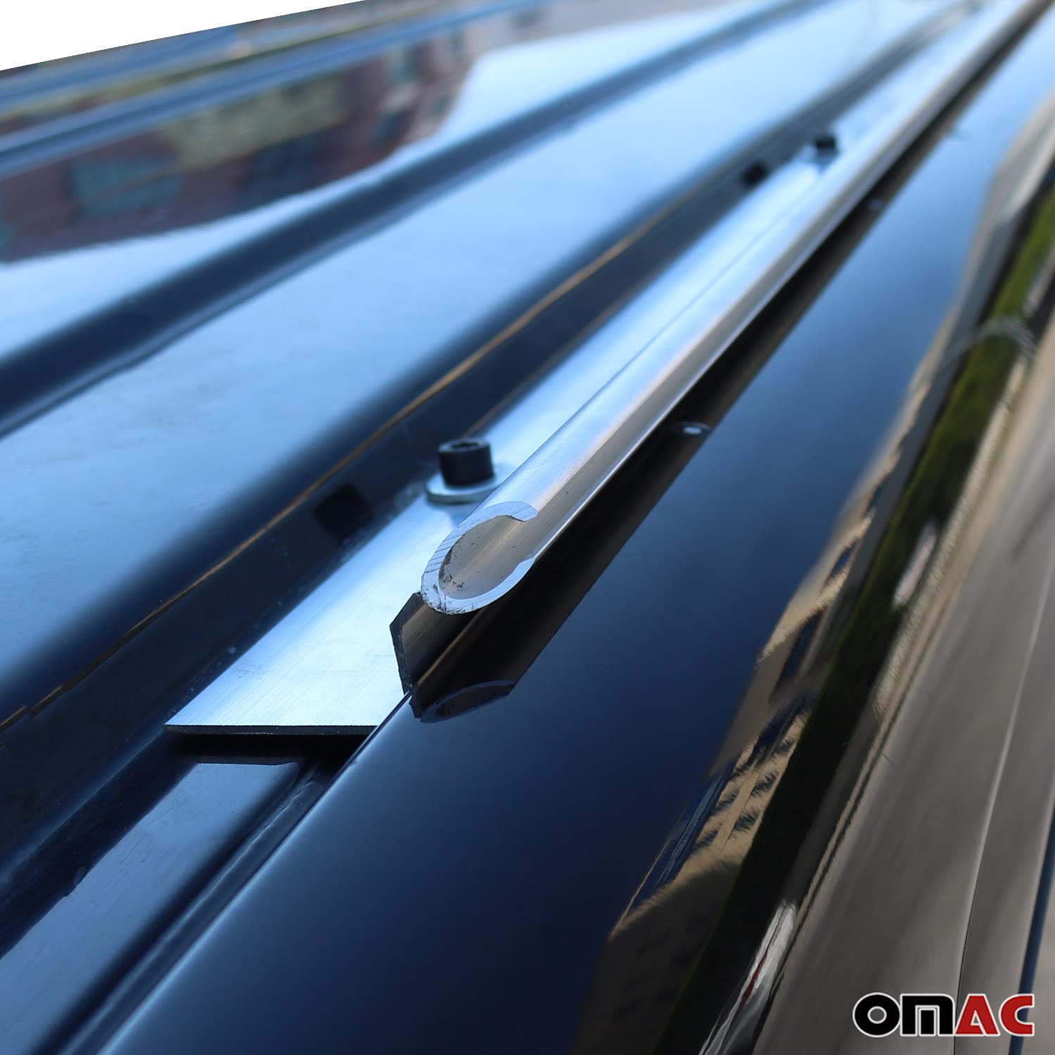 OMAC Sonnensegel Kedereinzug Kederschiene Kederleiste kompatibel mit VW T5 T6 ab 2003 L2 Silber