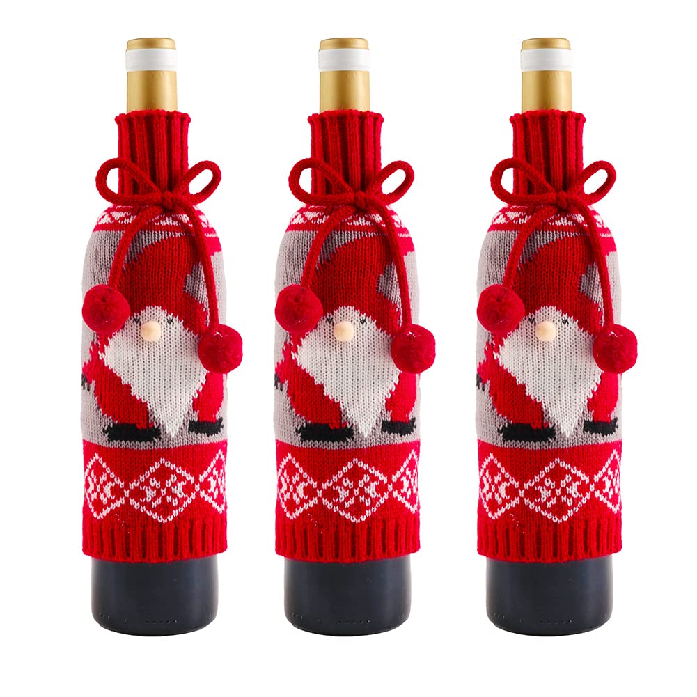 2pcs Bouteille De Vins De Fête De Noël Couvre Les Sacs-cadeaux De Vin