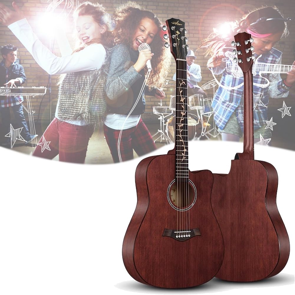 Chitarra acustica per principianti con borsa e tutorial - ideale per adulti e musica folk