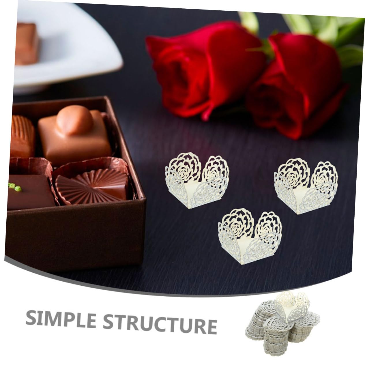 IMIKEYA 100pezzi Pirottini Di Per Cioccolato Tazze Di Per Caramelle Involucri Di Cioccolato Tazze Di Per Dessert Pirottini Per Cupcake Per Tartufi