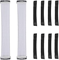 Vista 1 de Paquete de 2 cables de tambor de caja con correas negras, juego de 20 hilos de alambre de acero de resorte, repuesto universal para tambores de caja