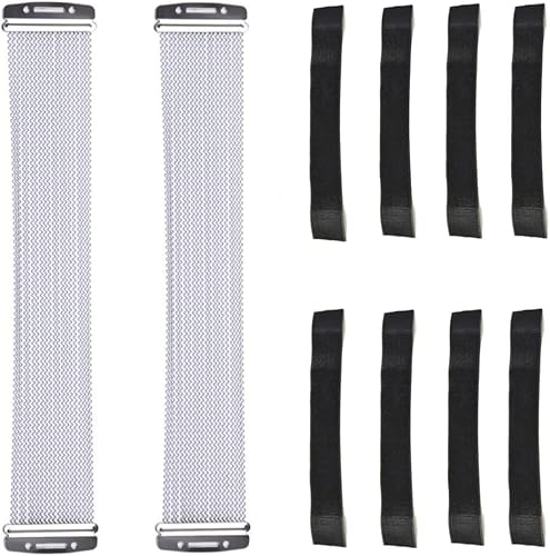 Paquete de 2 cables de tambor de caja con correas negras, juego de 20 hilos de alambre de acero de resorte, repuesto universal para tambores de caja