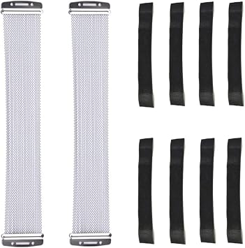 2 Pack Snare Drum Wire with Black Straps Set 20 Strand Spring Steel Wires Replacement Universal for 14 Inch Snare Drums Cajon Percussion Instrument Accessories