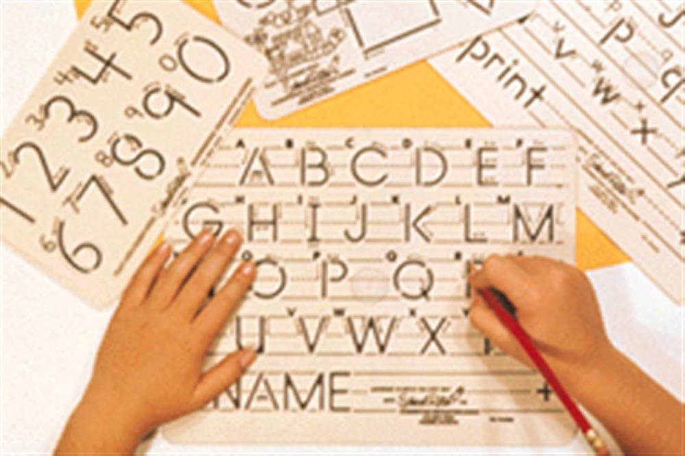 Template Cursive Uppercase Letters and Numbers