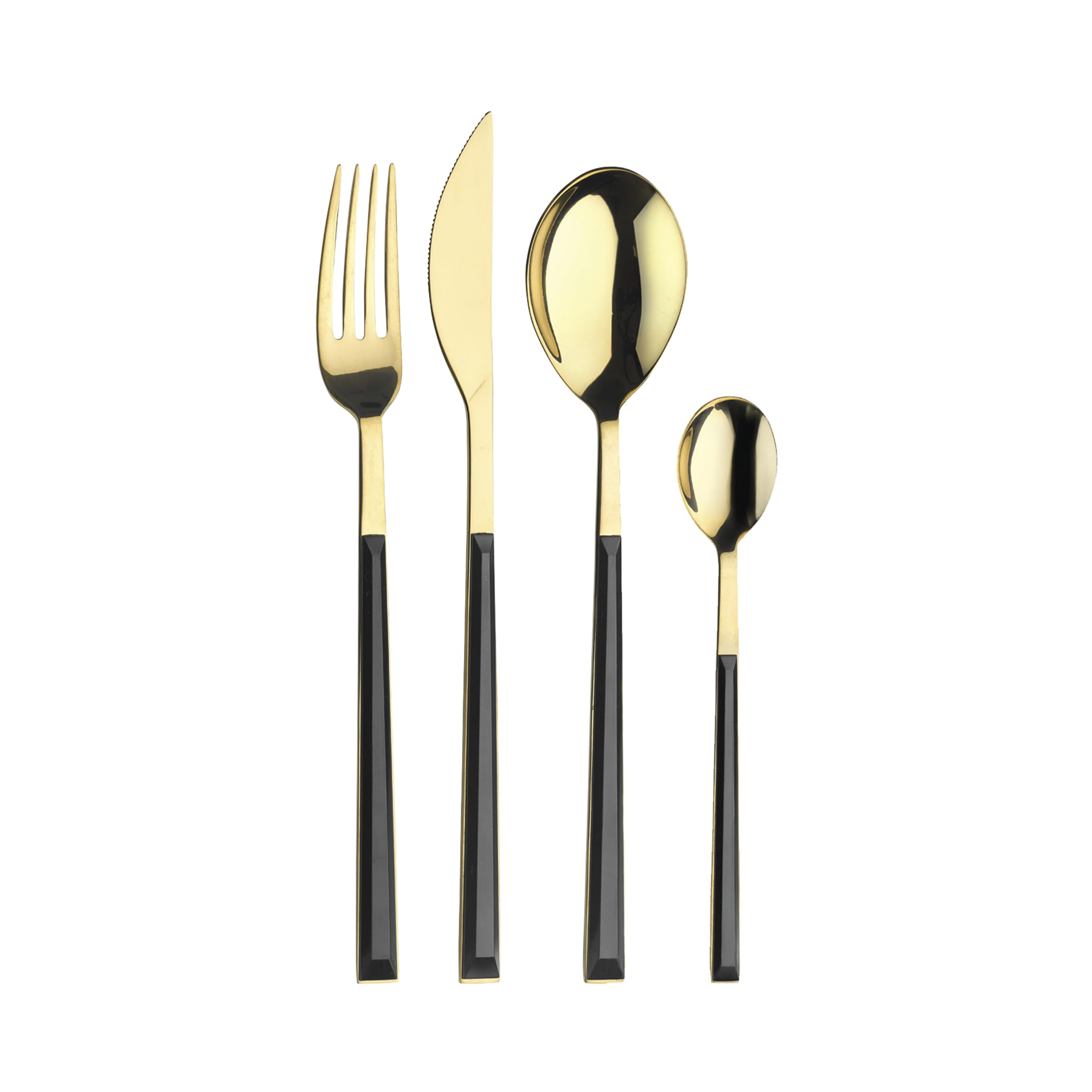 Pintinox servizio posate da 24 pezzi kyoto oro e nero(set per 6 persone)