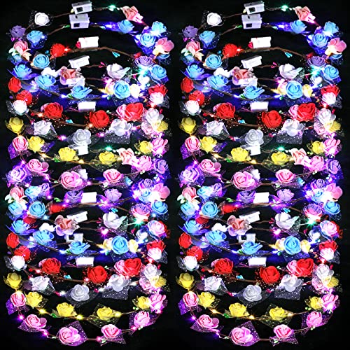 Couronne de fleurs lumineuse LED pour animer vos invités sans effort - Set de 35 pièces