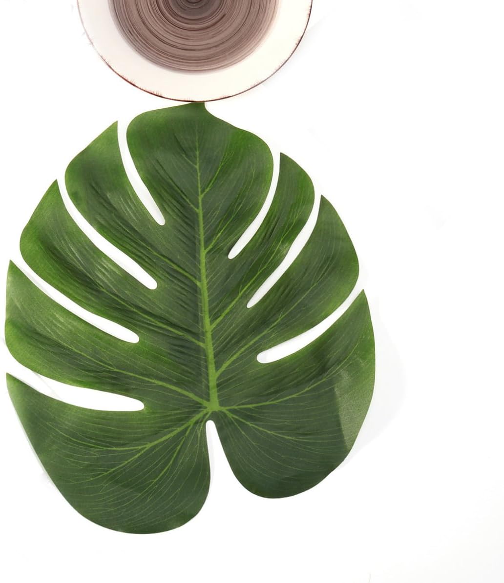 BETOOKY 32pcs Green Artificial Turtle Leaf Cloth Plant image 2