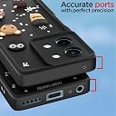 Pikkme Back Cover for Vivo T3x 5G / Vivo Y200i 5G | Cute Fun Cartoon 3D Bear Silicone Full Body Protection Bumper Case (Black) gallery image