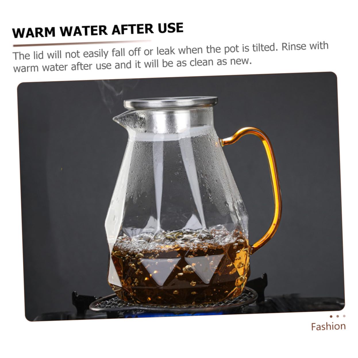Jarra de Grande con Tapa de Acero Inoxidable Jarra para Agua Fría y Té Helado con Asa Ergonómica y Antigoteo para Bebidas Frías y Calientes el Hogar