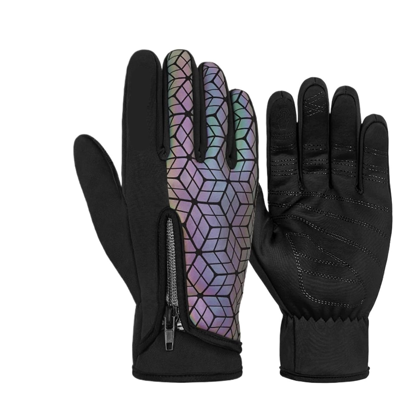 Gants d'escalade Gants de vélo d'hiver Gants de vélo d'escalade Thermique Hommes Femmes Coupe-Vent Gants de Cyclisme Chauds pour Escalade(Colorful,XL)